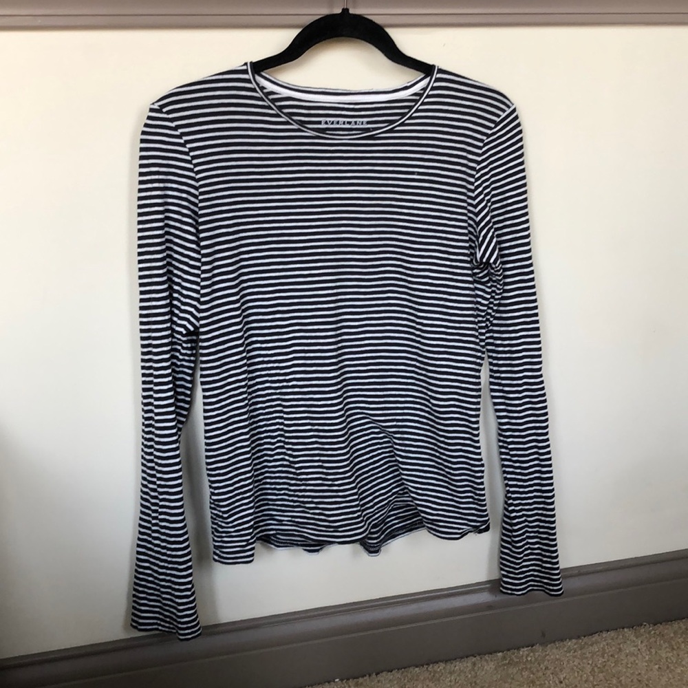 Everlane long sleeve striped tee